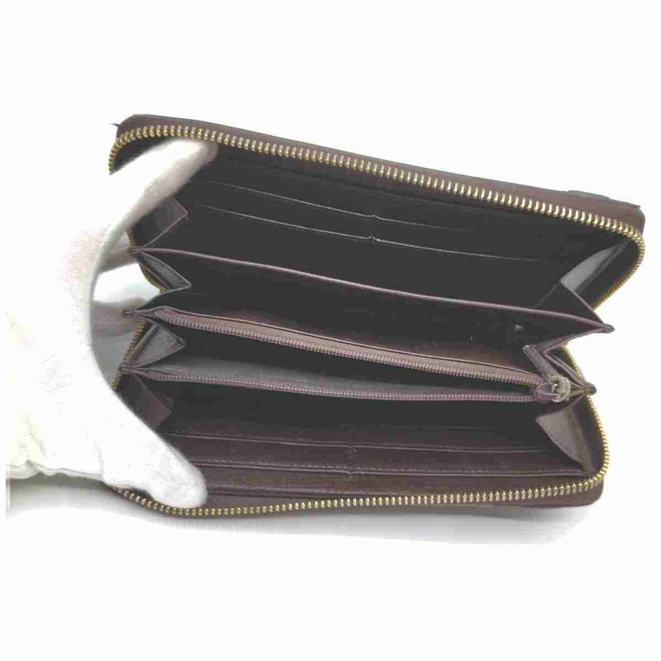 Gucci Brown Monogram Gg Zip Around Long Continental Zippy 860099 Wallet 5