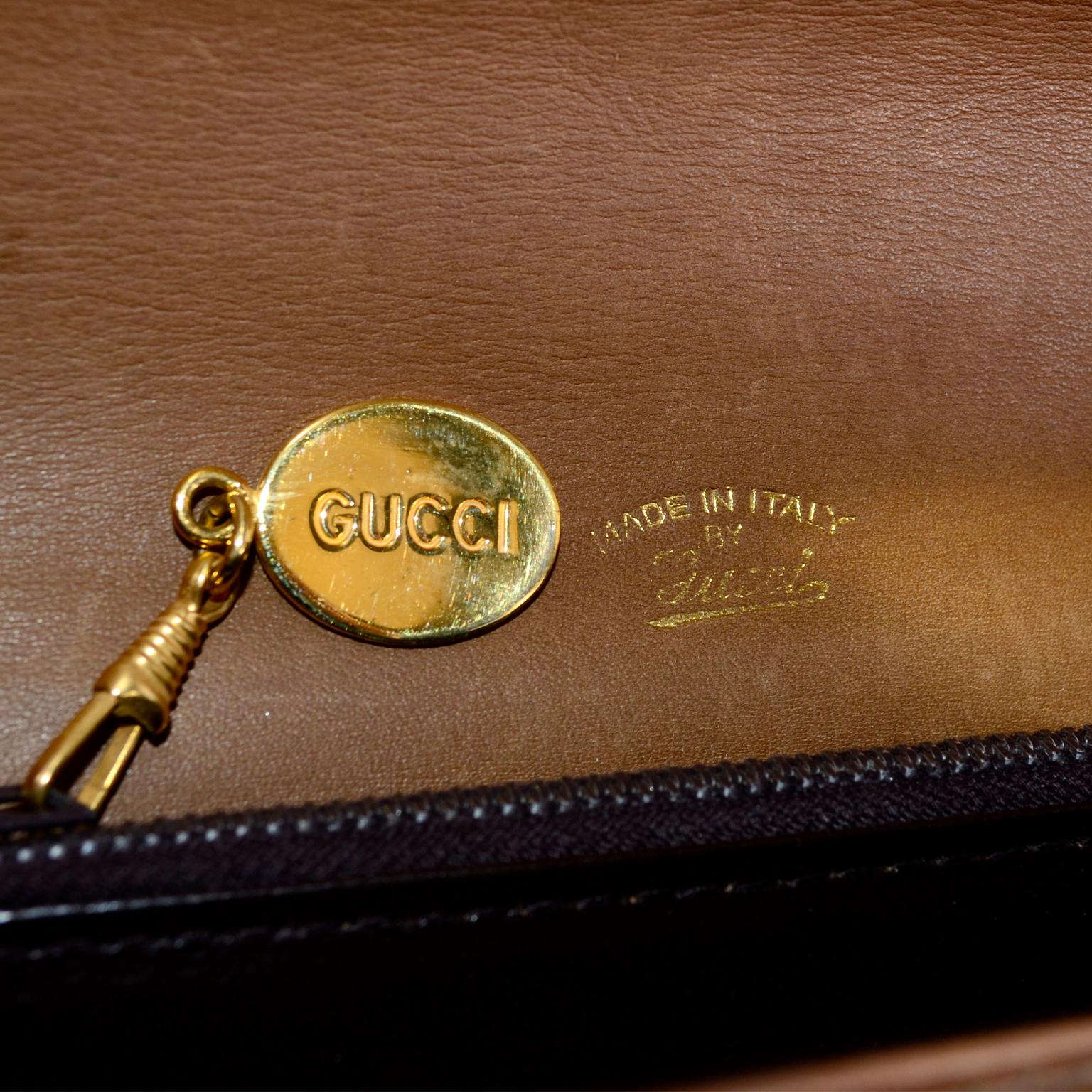 Gucci Brown Monogram Handbag Guccissima Vintage Bag 3