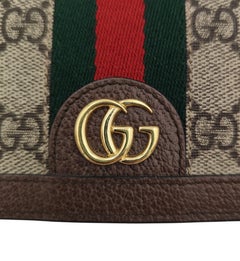 Gucci brown monogram Ophidia wallet
