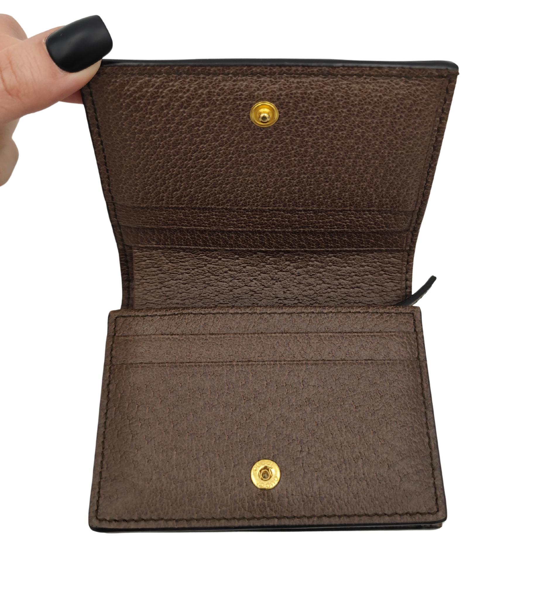 Portafoglio Gucci Monogram Ophidia marrone in vendita 2