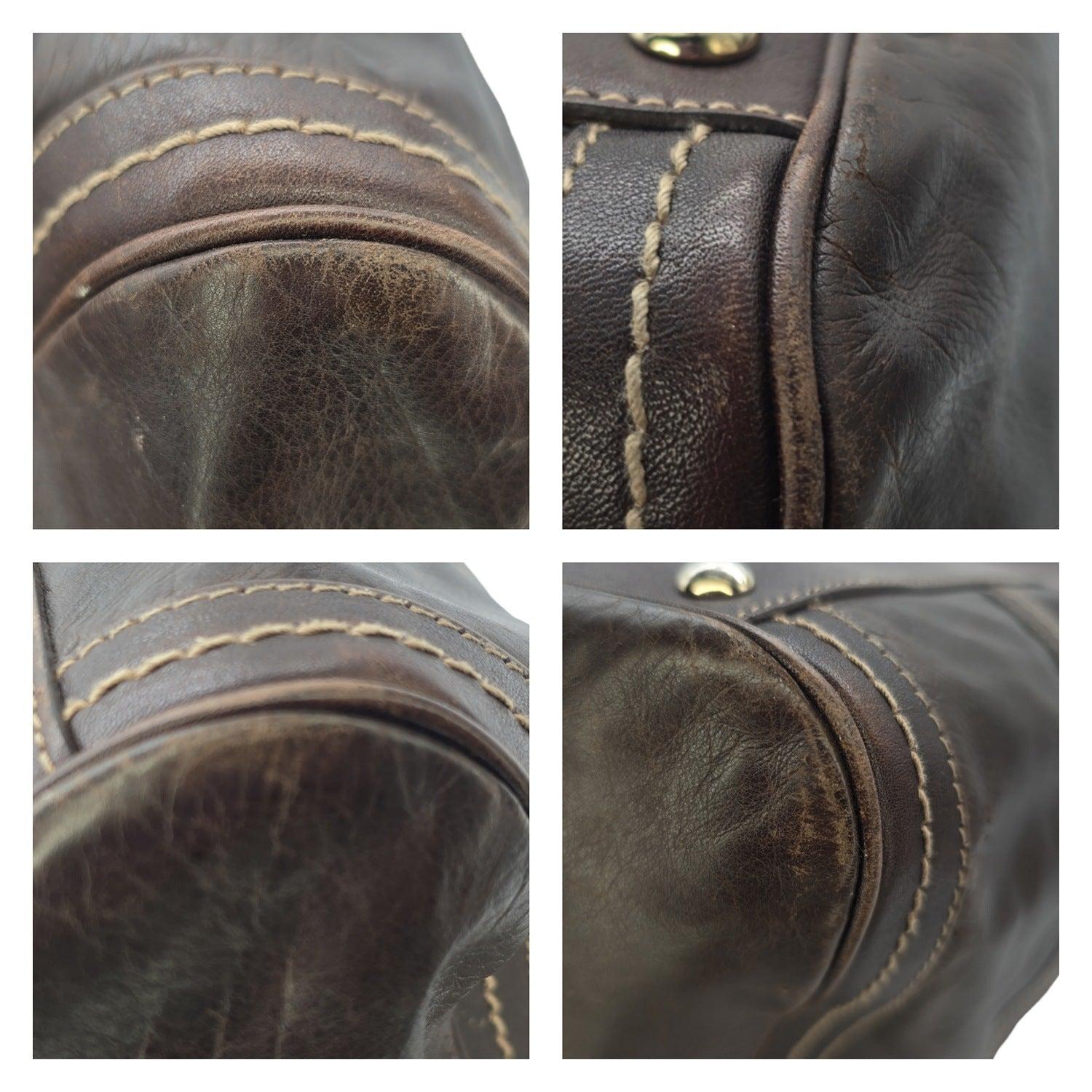 Gucci Brown Nappa Duchessa Large Boston Bag For Sale 5