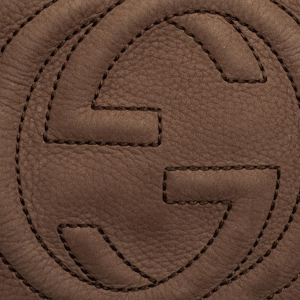 Gucci Brown Nubuck Mini Soho Disco Chain Crossbody Bag 3