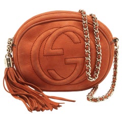 Gucci Brown Nubuck Mini Soho Disco Chain Crossbody Bag