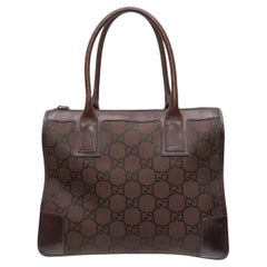 Gucci Brown Nylon Monogram Tote