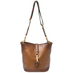 Gucci Brown Ombre Leather Jackie Bucket Bag