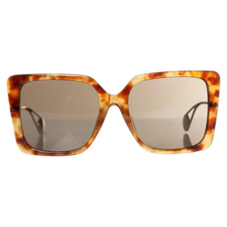 Gucci, Occhiali da sole Havana oversize marroni