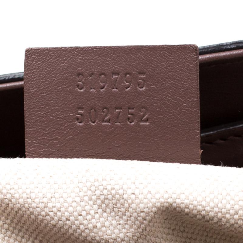 Gucci Brown Patent Leather Medium Bright Bit Top Handle Bag 1