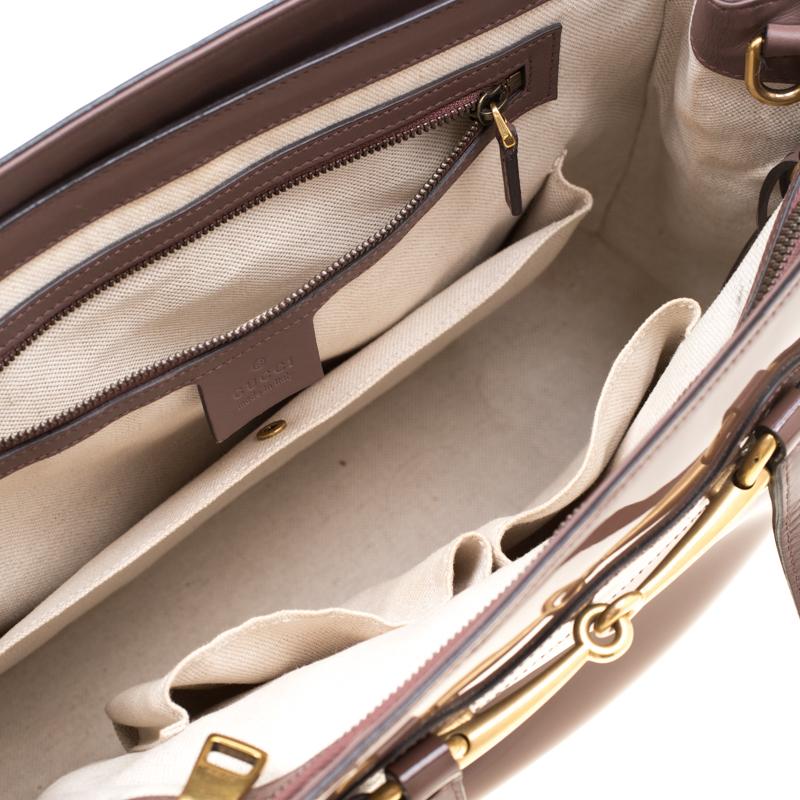 Gucci Brown Patent Leather Medium Bright Bit Top Handle Bag 3