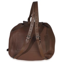 Gucci Brown Pebbled Leather Large Grand Prix Backpack