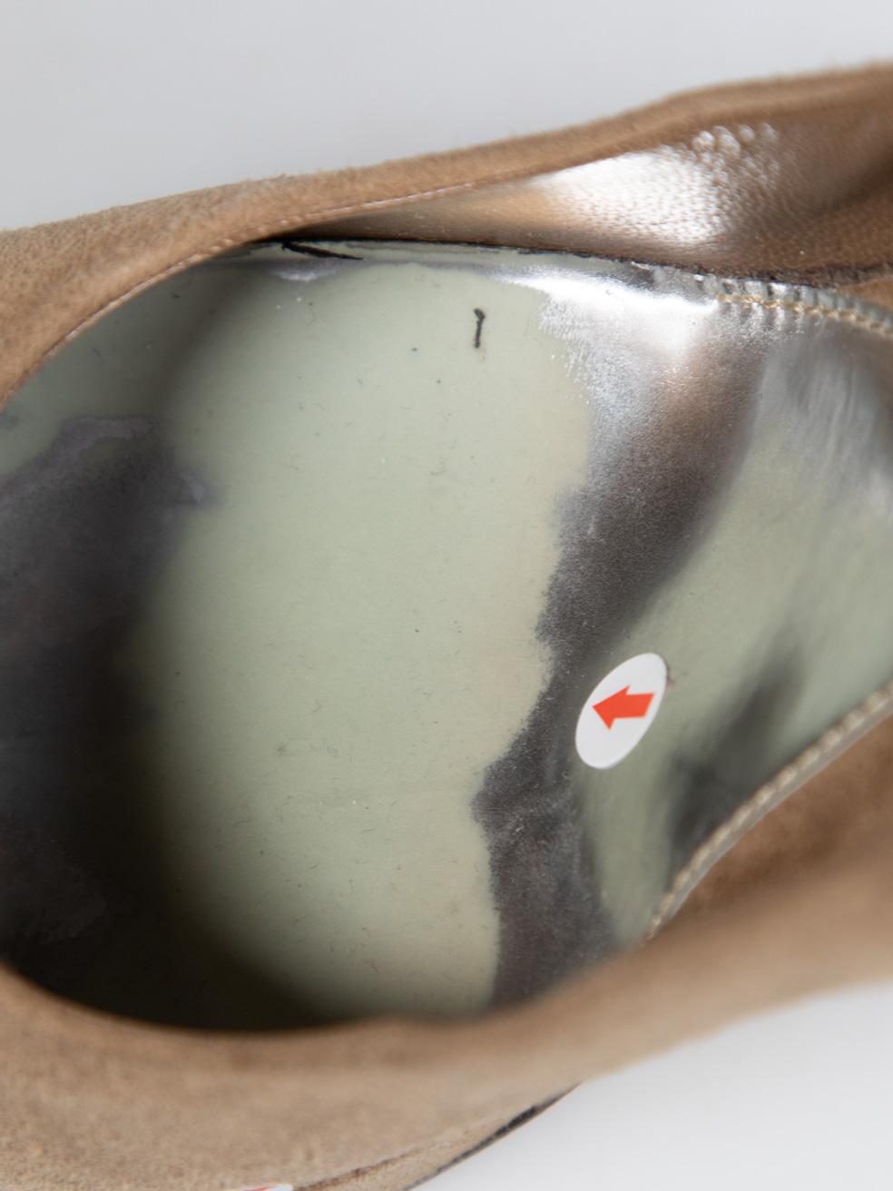 Gucci Brown Platform Suede Pumps Size IT 38.5 For Sale 5