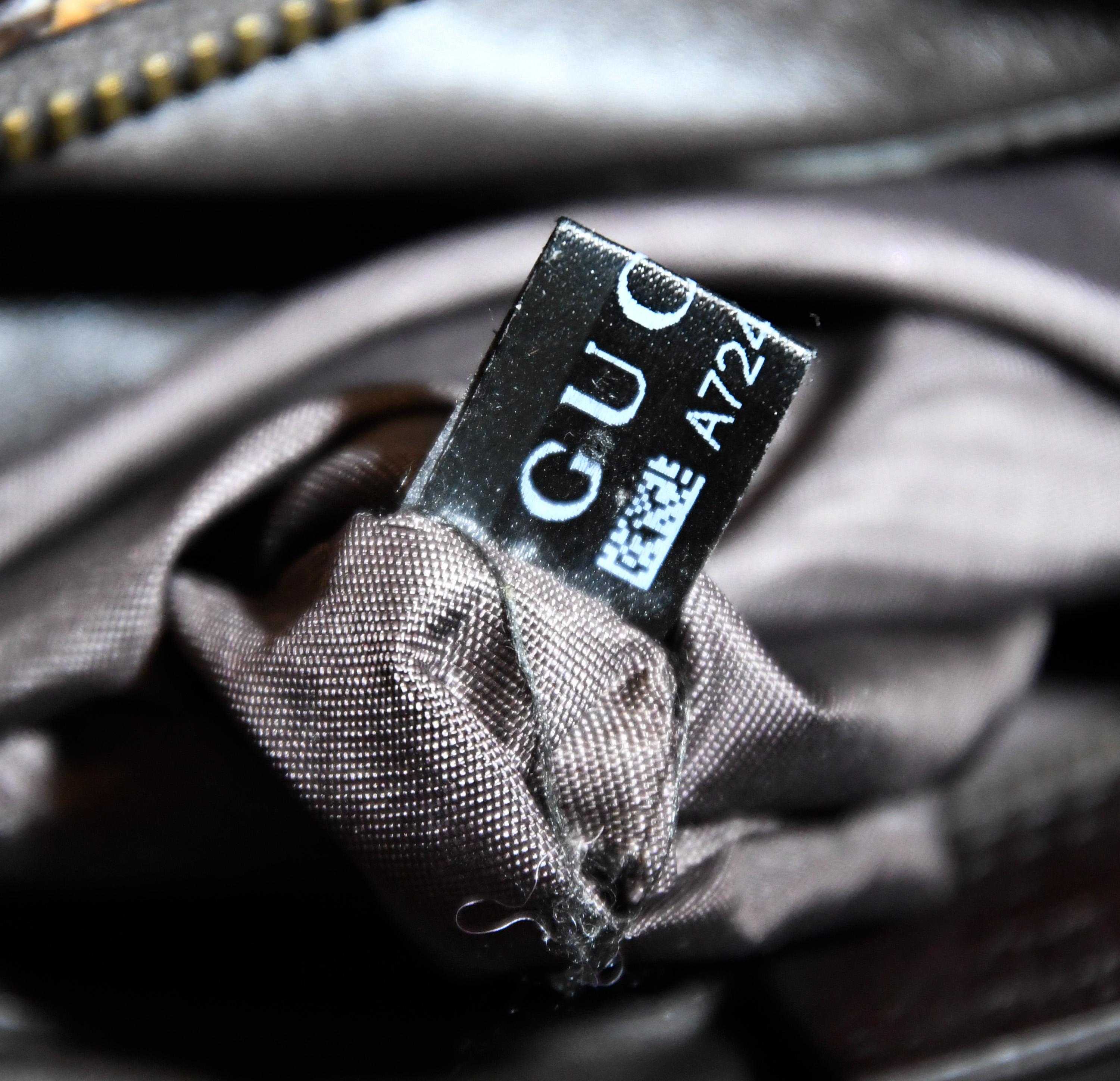 Gucci Brown Python Hobo Shoulder Bag With Tassel Zip Pull 1