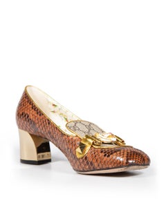 Gucci Brown Python Supreme Tiger Head Loafers Size IT 39