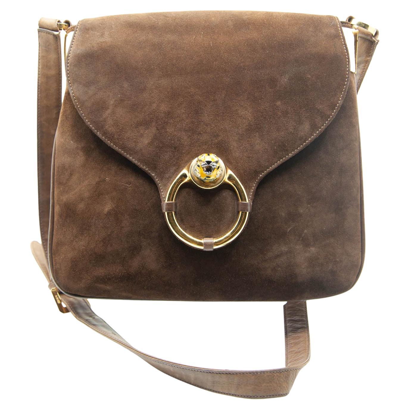 Gucci brown saddle bag, 1970s  For Sale