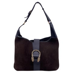 Gucci - Sac fourre-tout hobo en daim et cuir marron Dionysus