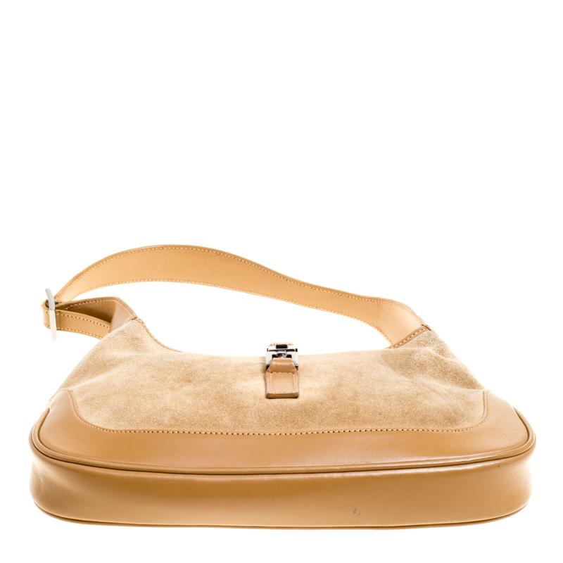 Gucci Brown Suede and Leather Jackie Shoulder Bag 1