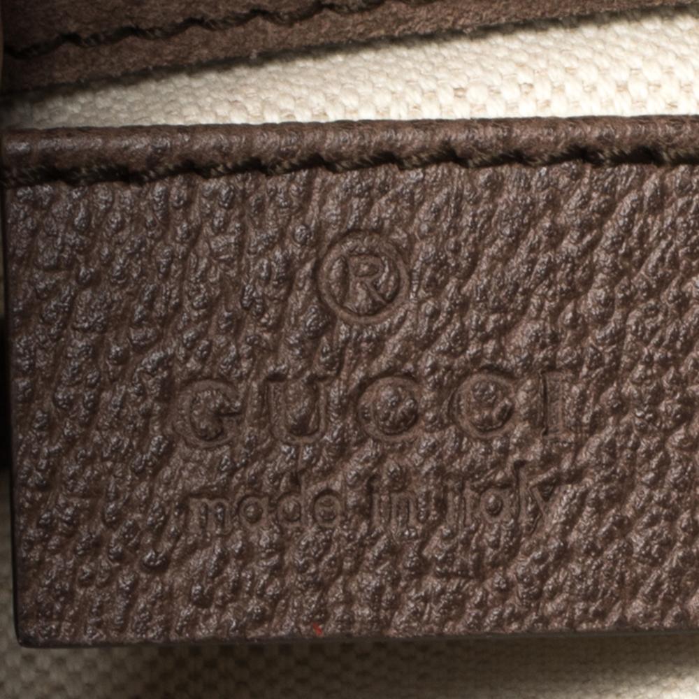 Gucci Braun Wildleder und Leder Web Neo Crossbody Tasche 6