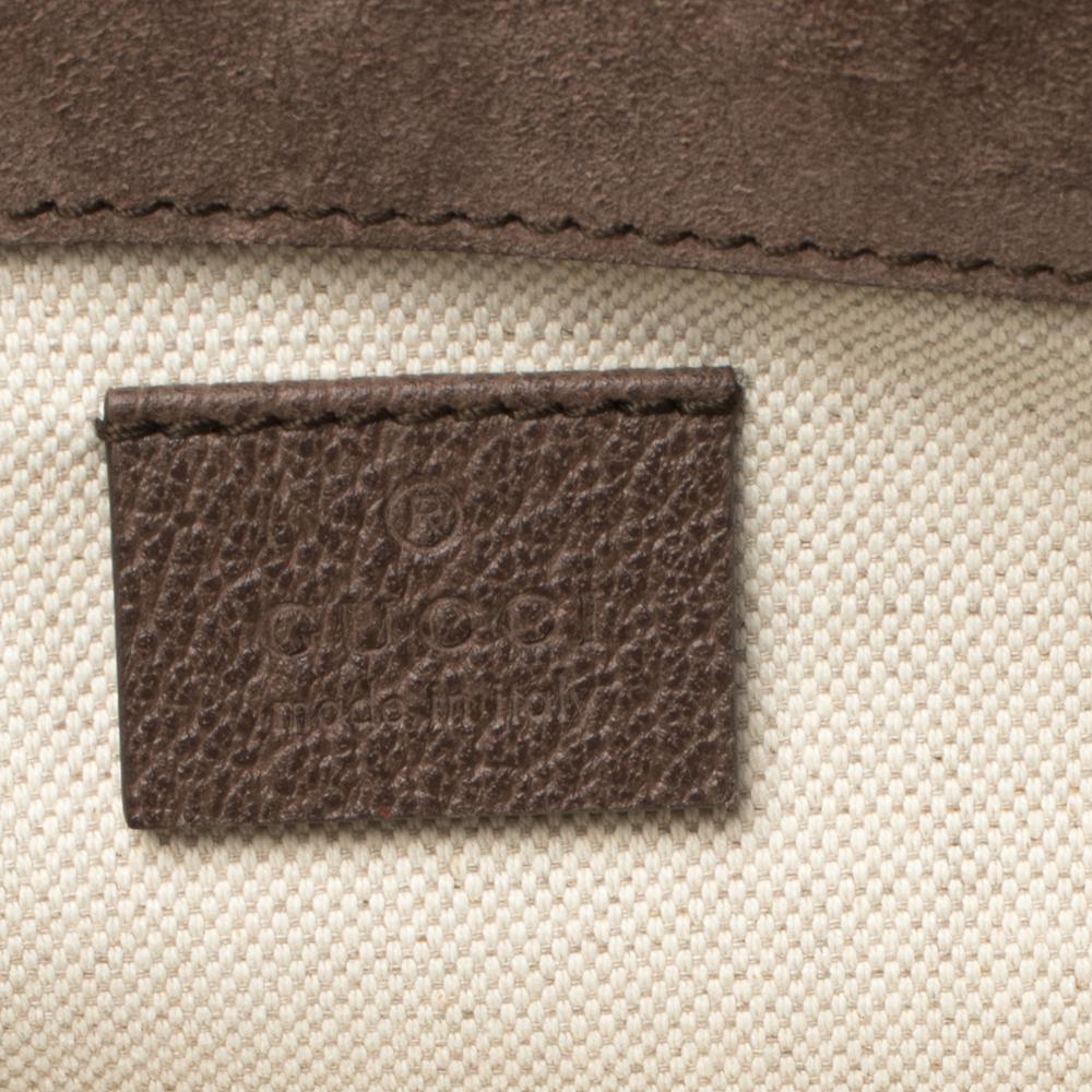 Gucci Braun Wildleder und Leder Web Neo Crossbody Tasche 1
