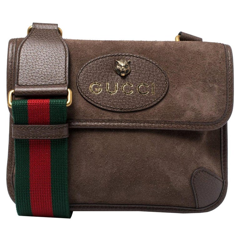 Gucci Brown Suede and Leather Web Neo Crossbody Bag at 1stDibs | gucci  brown suede crossbody bag, gucci suede crossbody, suede gucci crossbody