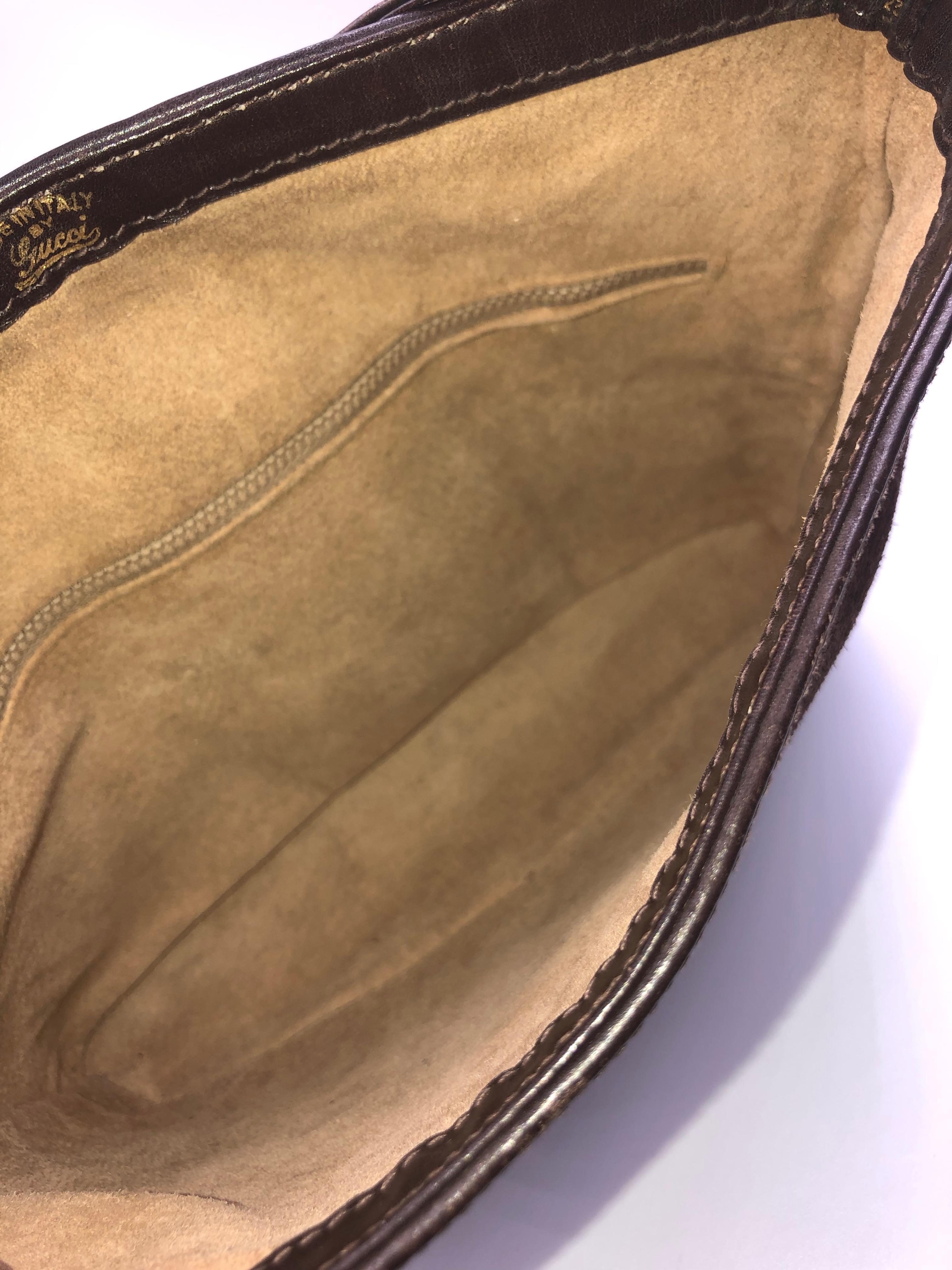 Gucci Brown Suede Bucket Bag with Leather Snap Closure 7