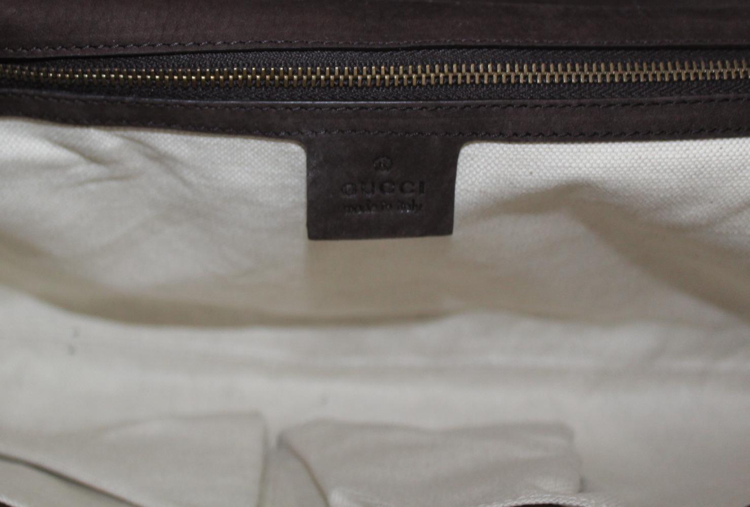 Women's Gucci Brown Suede Clutch Bag