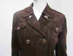 Gucci Brown Suede Jacket Horse bit Detailing, 1990s