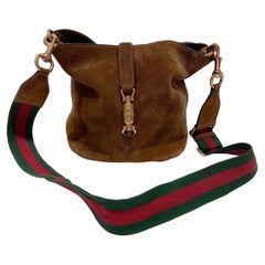 Gucci Brown Suede Jackie Bucket Bag SS2015