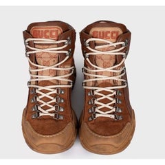 Gucci Brown Suede Lace-Up Ankle Boots - EU 39