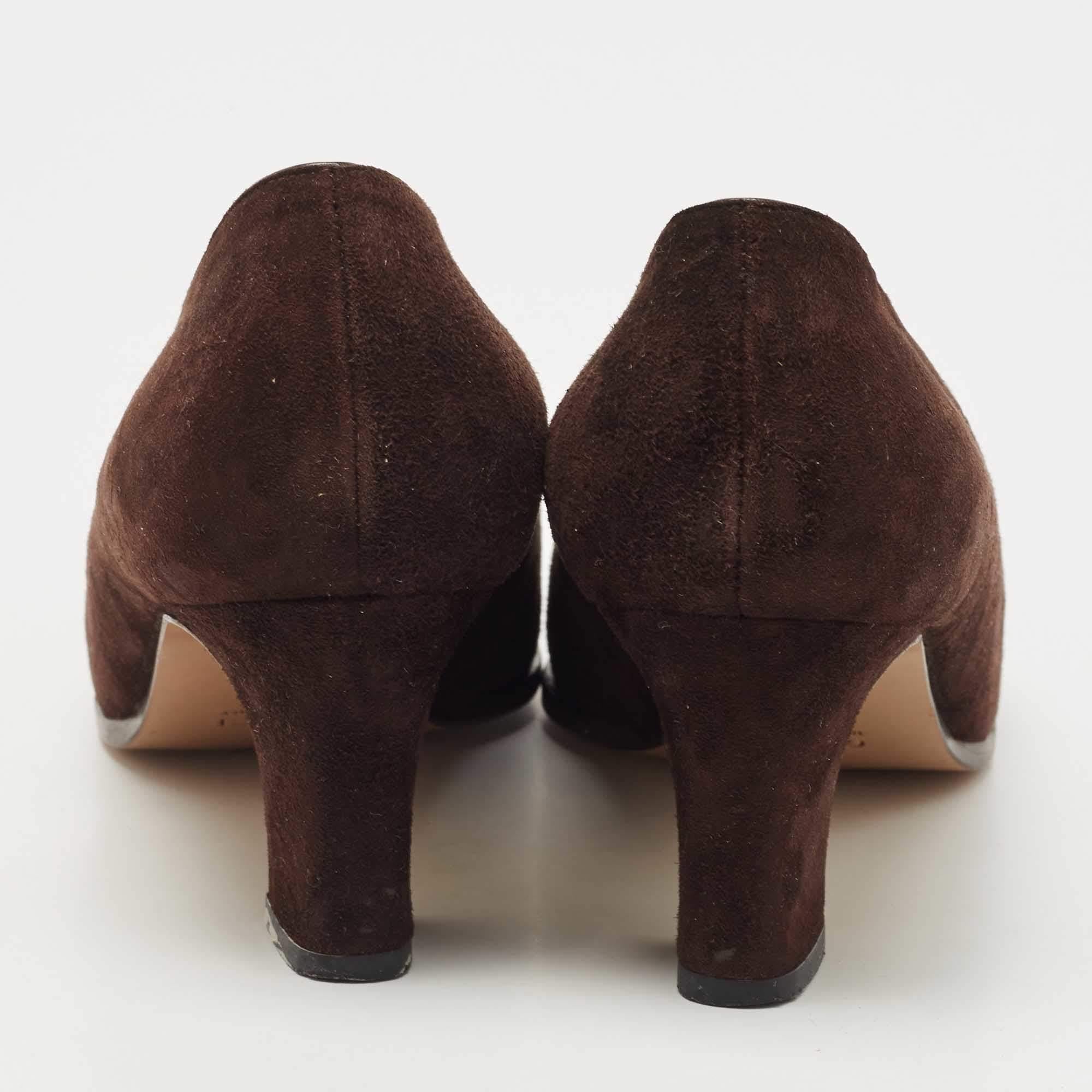 Gucci Brown Suede Loafer Pumps Size 37.5 2