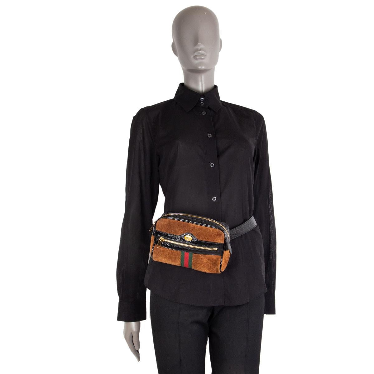 GUCCI brown suede OPHIDIA Belt Bag Fanny Hip Pack 2