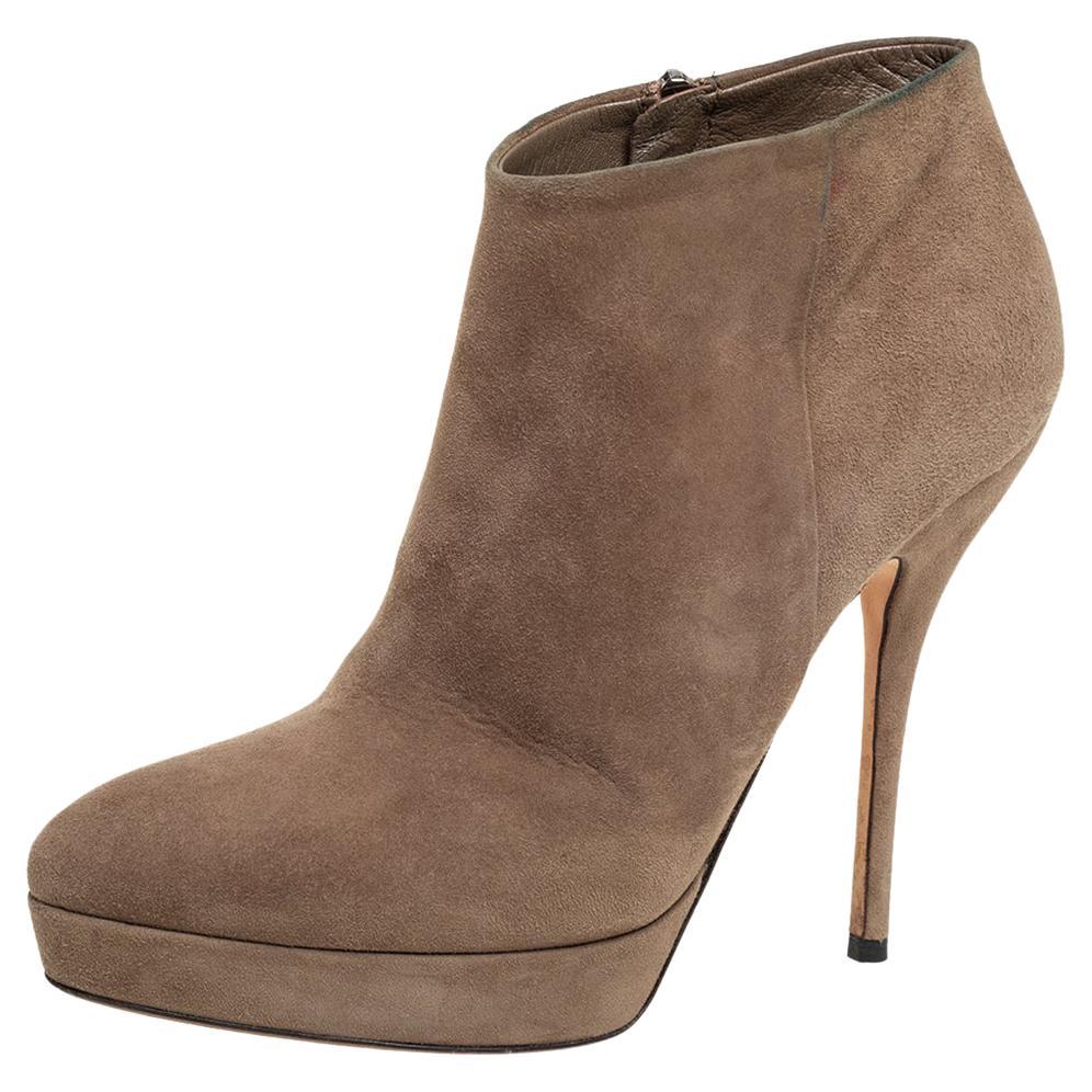 Gucci Green Suede High Boots - Ann's Fabulous Closeouts
