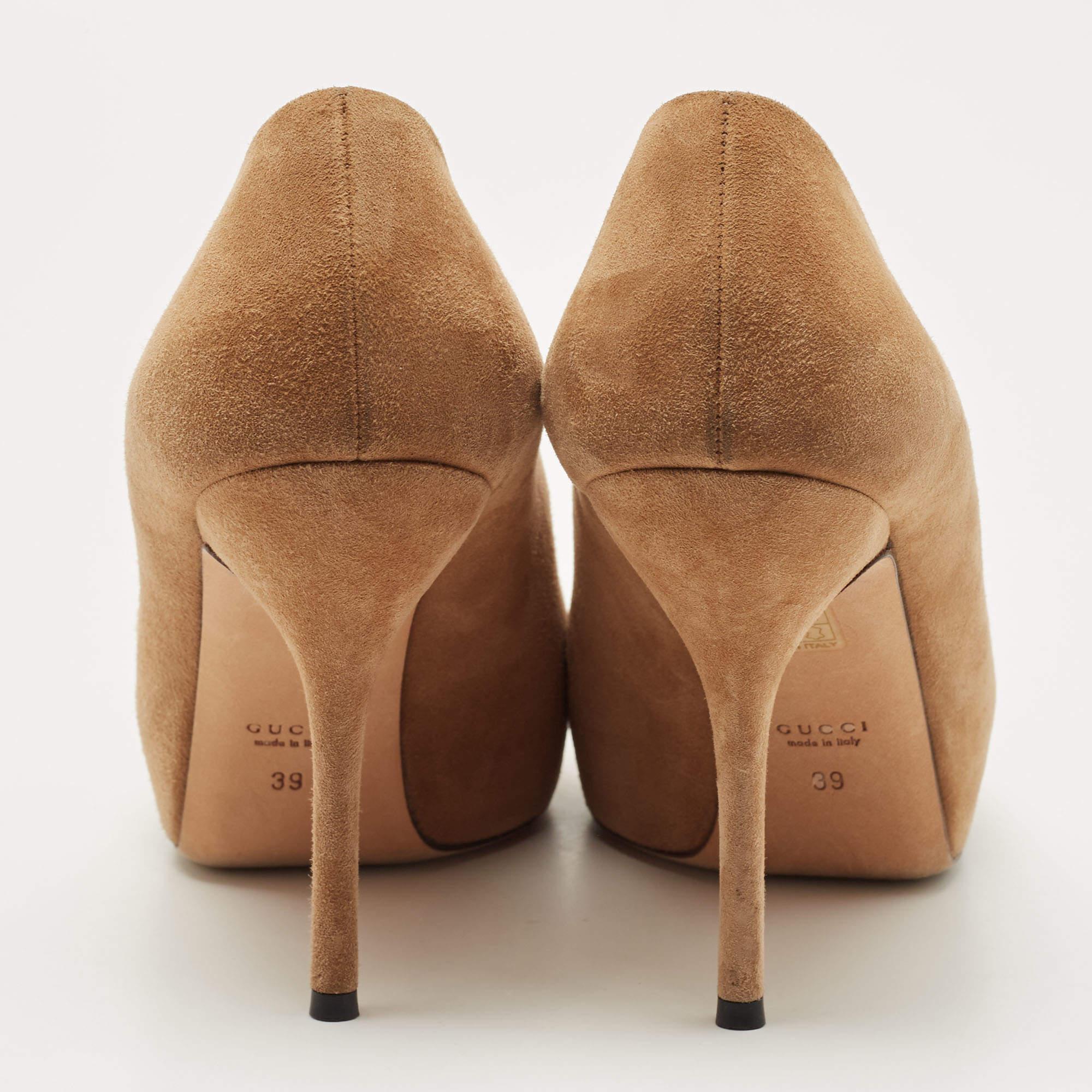 Gucci Brown Suede Sofia Pumps Size 39 1