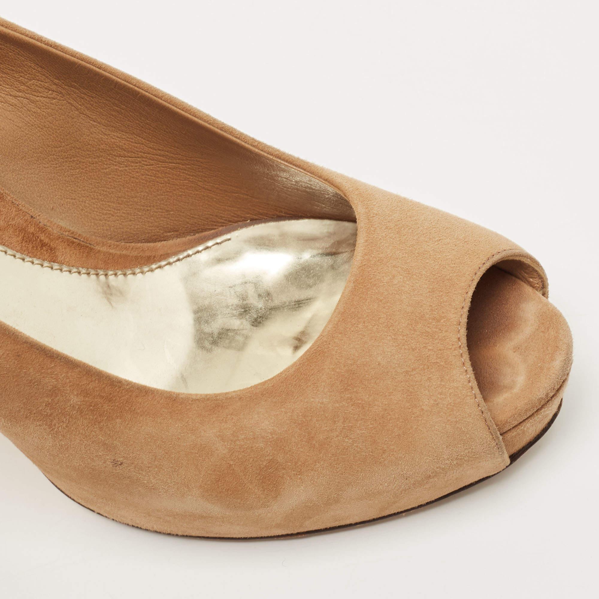 Gucci Brown Suede Sofia Pumps Size 39 3