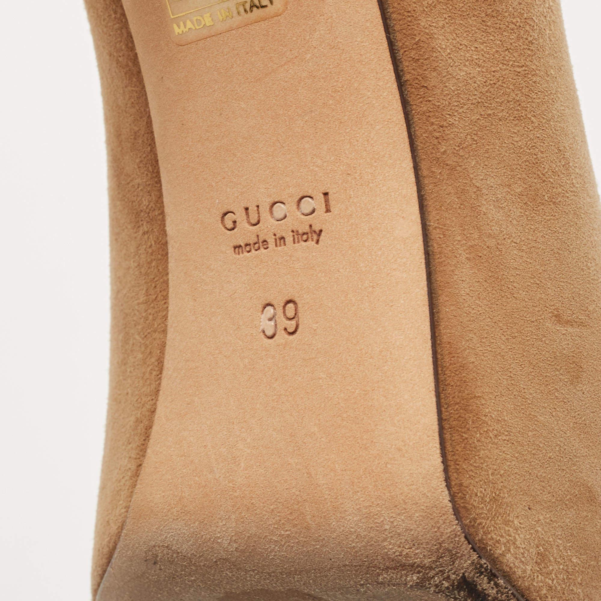 Gucci Brown Suede Sofia Pumps Size 39 4