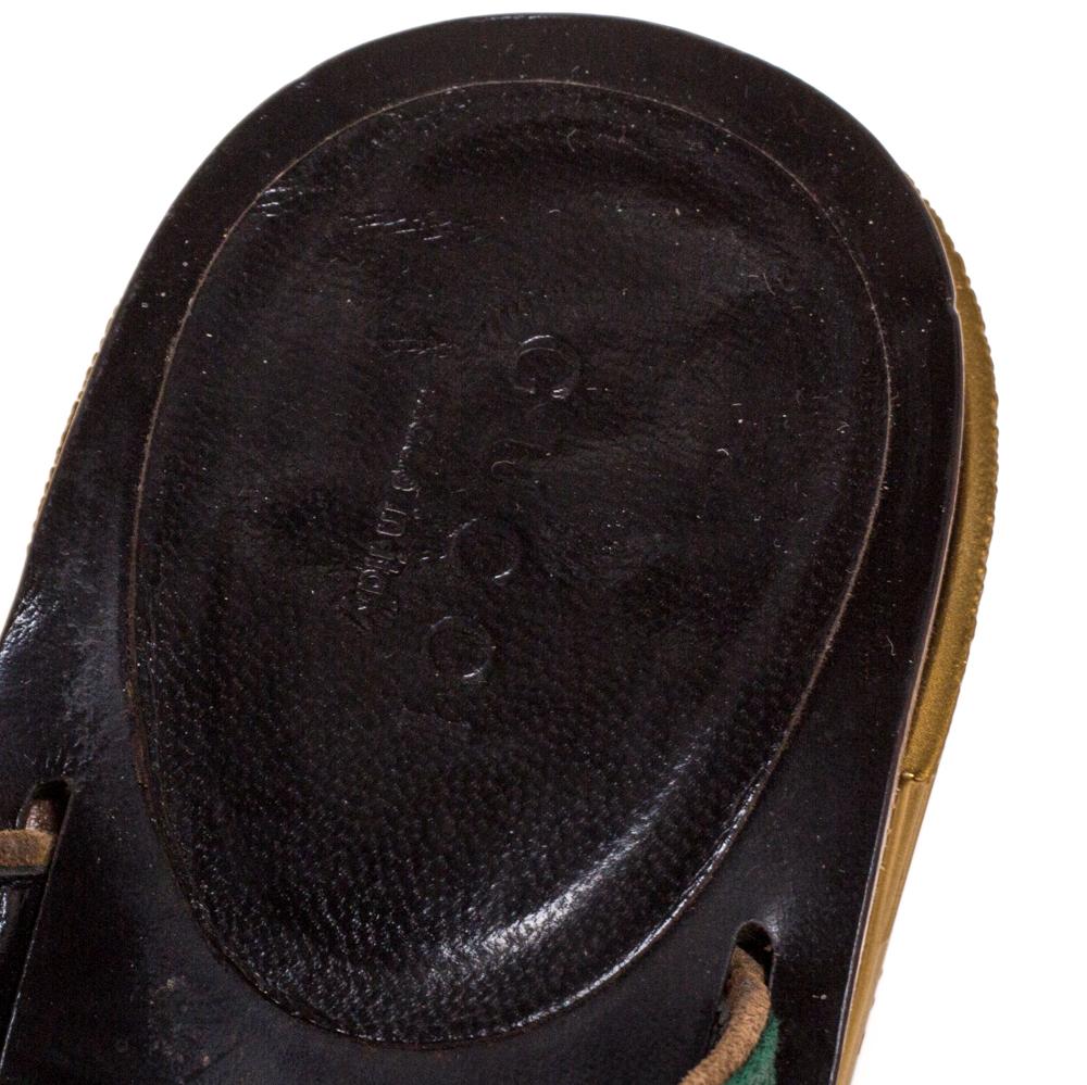 Black Gucci Brown Suede Web Horsebit Slingback Block Heel Sandals Size 40.5