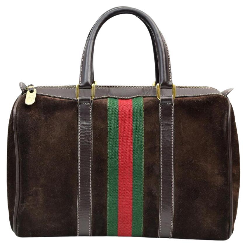 Gucci Vintage Web Boston Bag - For Sale on 1stDibs