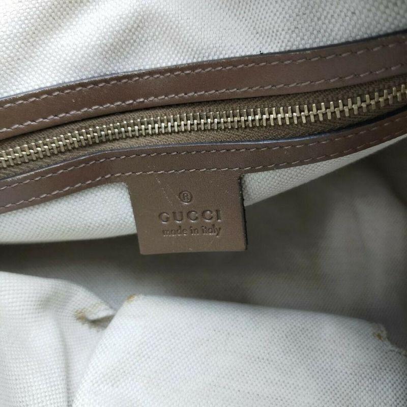 Gucci Brown Suede Web Joy Boston Bag with Strap  863353 In Good Condition In Dix hills, NY