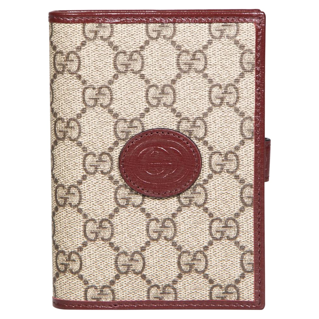 Gucci Brown Supreme GG Canvas Passport Holder