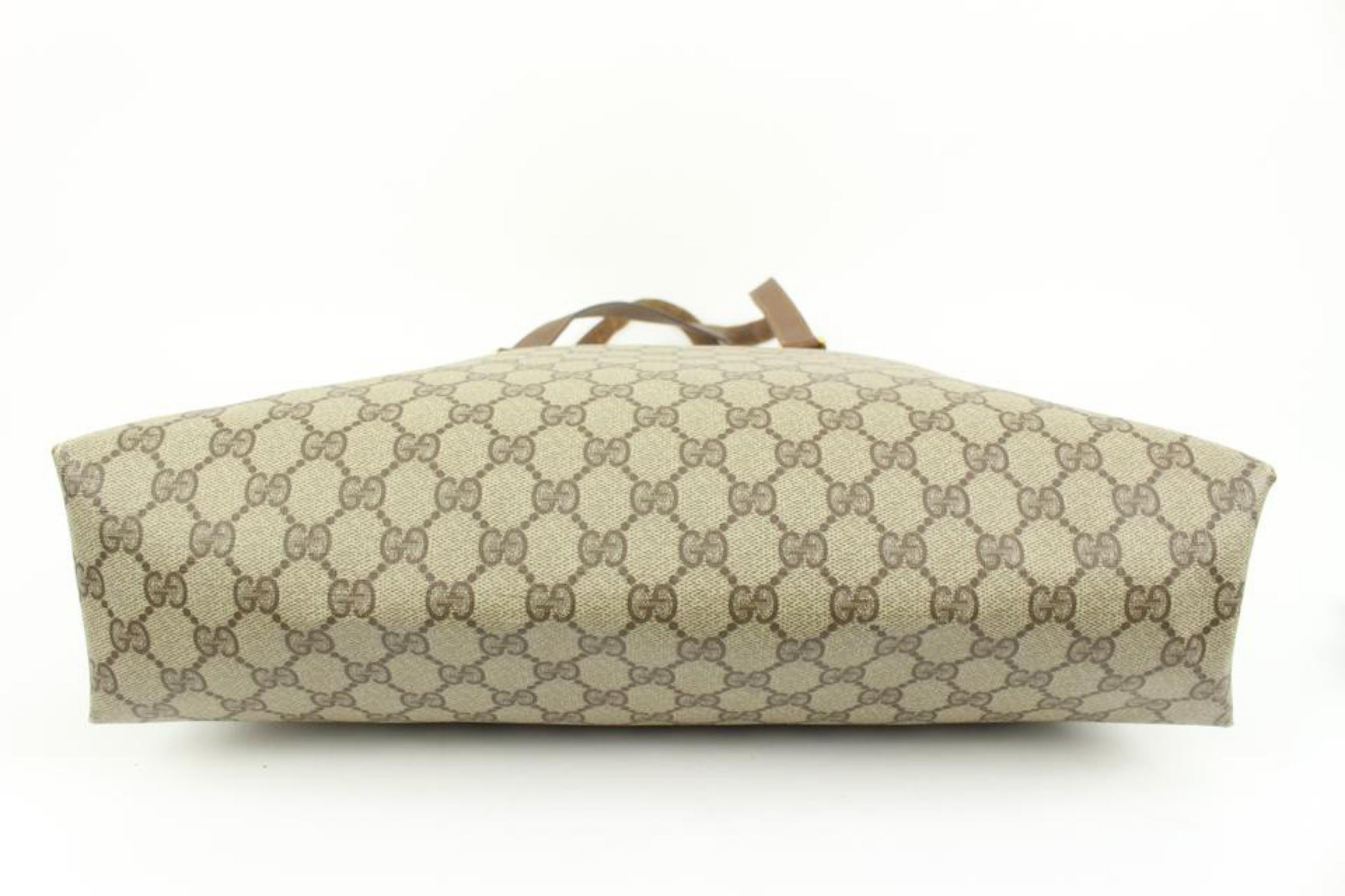Gucci Brown Supreme GG Shopper Tote Bag Upcycle Ready 75gz411s 3