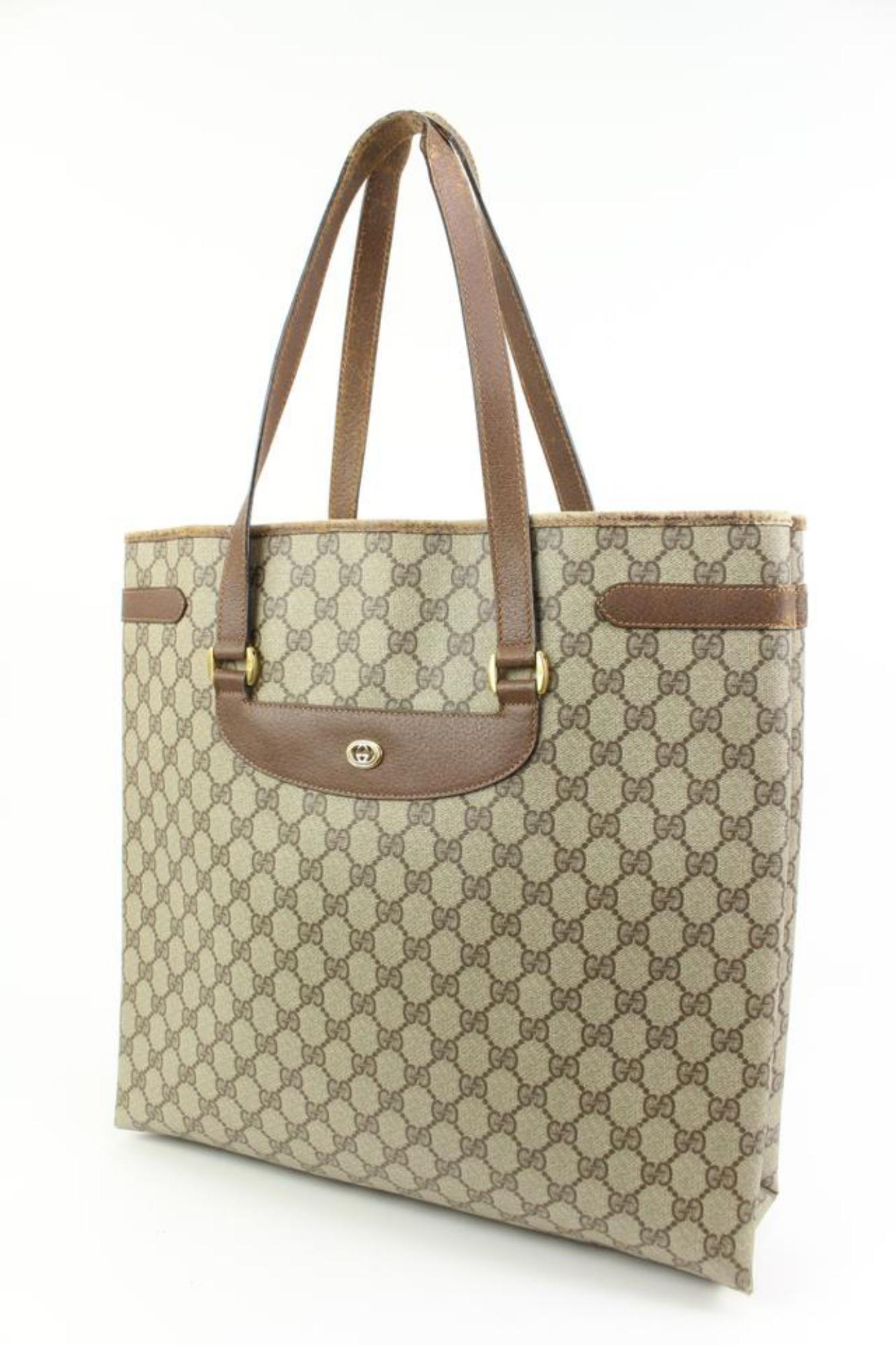 Gucci Brown Supreme GG Shopper Tote Bag Upcycle Ready 75gz411s
Date Code/Serial Number: 39.02.061
Made In: Italy
Measurements: Length:  15.5