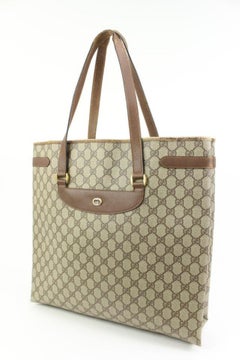 Gucci Brown Supreme GG Shopper Tote Bag Upcycle Ready 75gz411s
