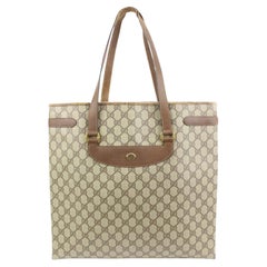 Gucci Brown Supreme GG Shopper Tote Bag Upcycle Ready 75gz411s