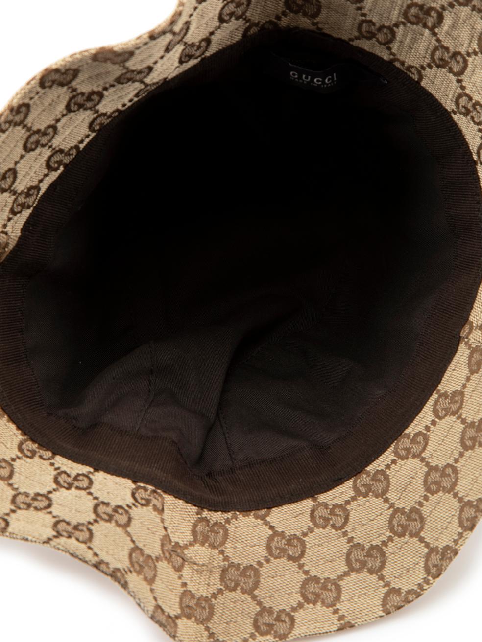 Women's Gucci Brown Supreme GG Web Canvas Bucket Hat