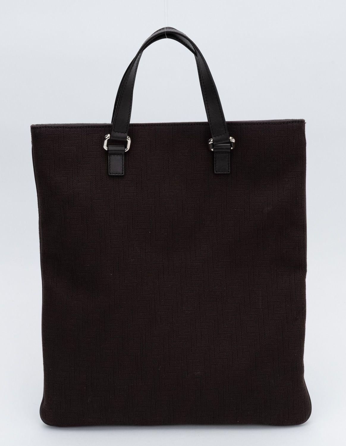 Black Gucci Brown Toile Flat Tote Unisex For Sale
