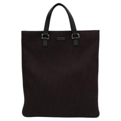 Gucci Brown Toile Flat Tote Unisex