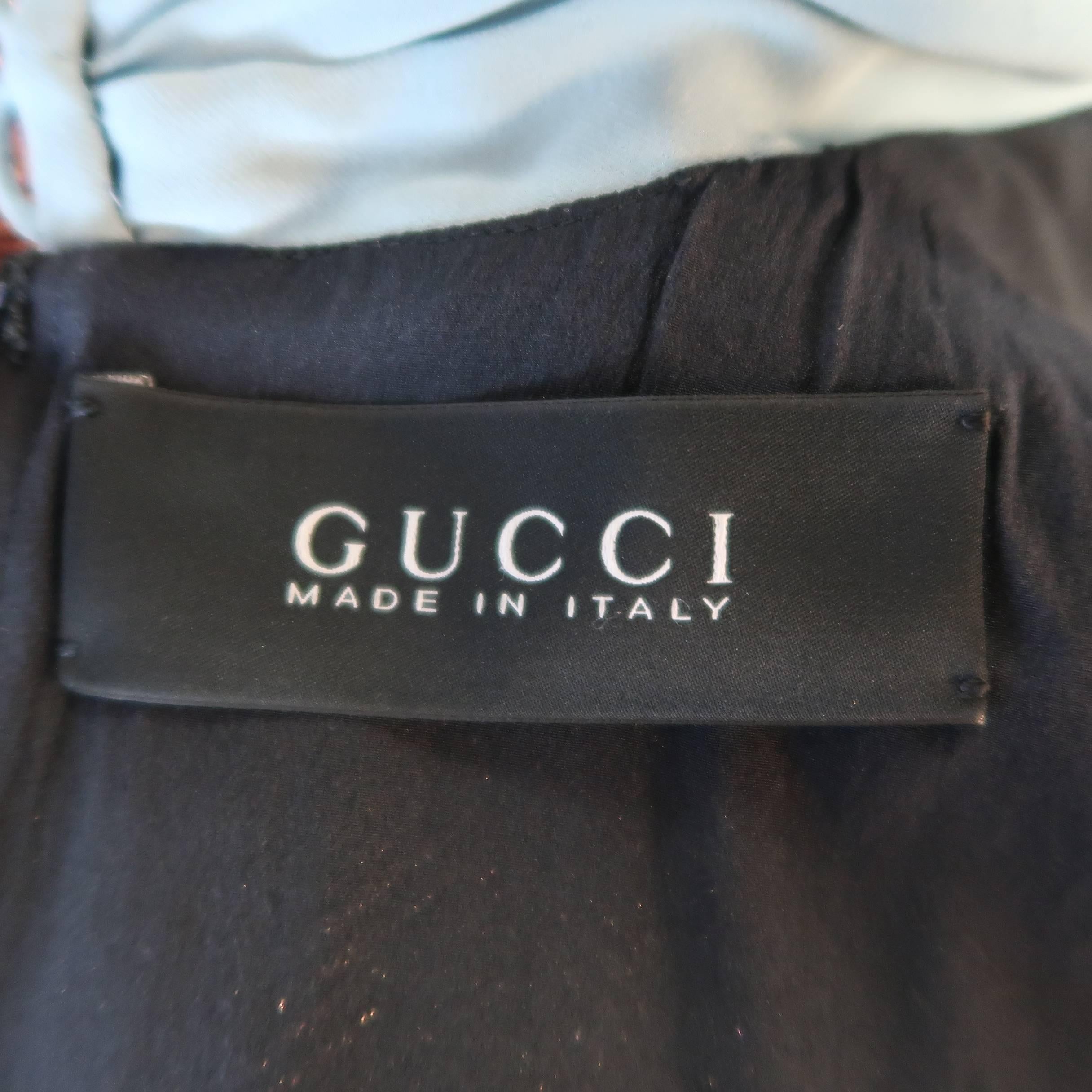 Gucci Brown Zig Zag Lurex Plissé Runway Dress, Fall 2015  7
