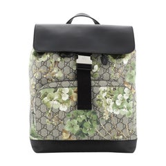 Gucci Buckle Backpack Blooms Print GG Coated Canvas and Leather Medium