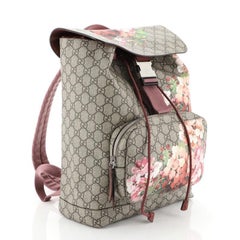 Gucci Buckle Backpack Blooms Print GG Coated Canvas Medium