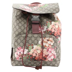 Gucci Buckle Backpack Blooms Print GG Coated Canvas Medium