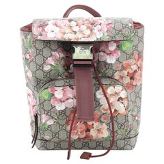 Gucci Buckle Backpack Blooms Print GG Coated Canvas Small 