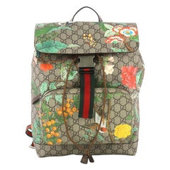 Gucci Buckle Backpack Tian Print GG Coated Canvas Medium